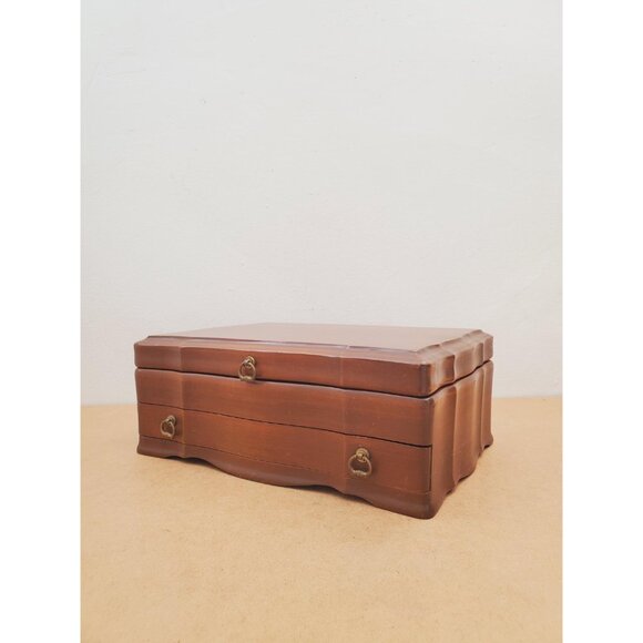 Vintage Gunther Mele 1970's wooden jewelry box. Jewellery . Vintage wooden - Picture 4 of 10